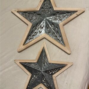 Rustic Star Art with Textured Metal Inlay